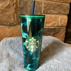 Starbucks blue tortoiseshell tumbler